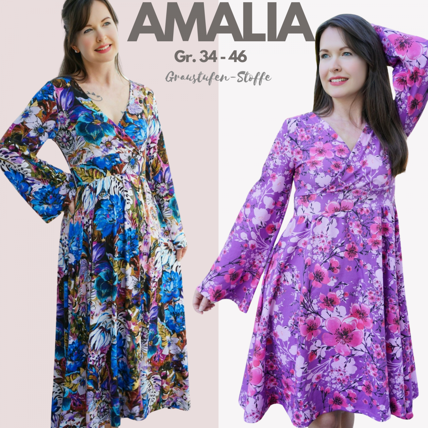 PDF-Schnittmuster: Kleid Hailey in den Gr. 34 - 50